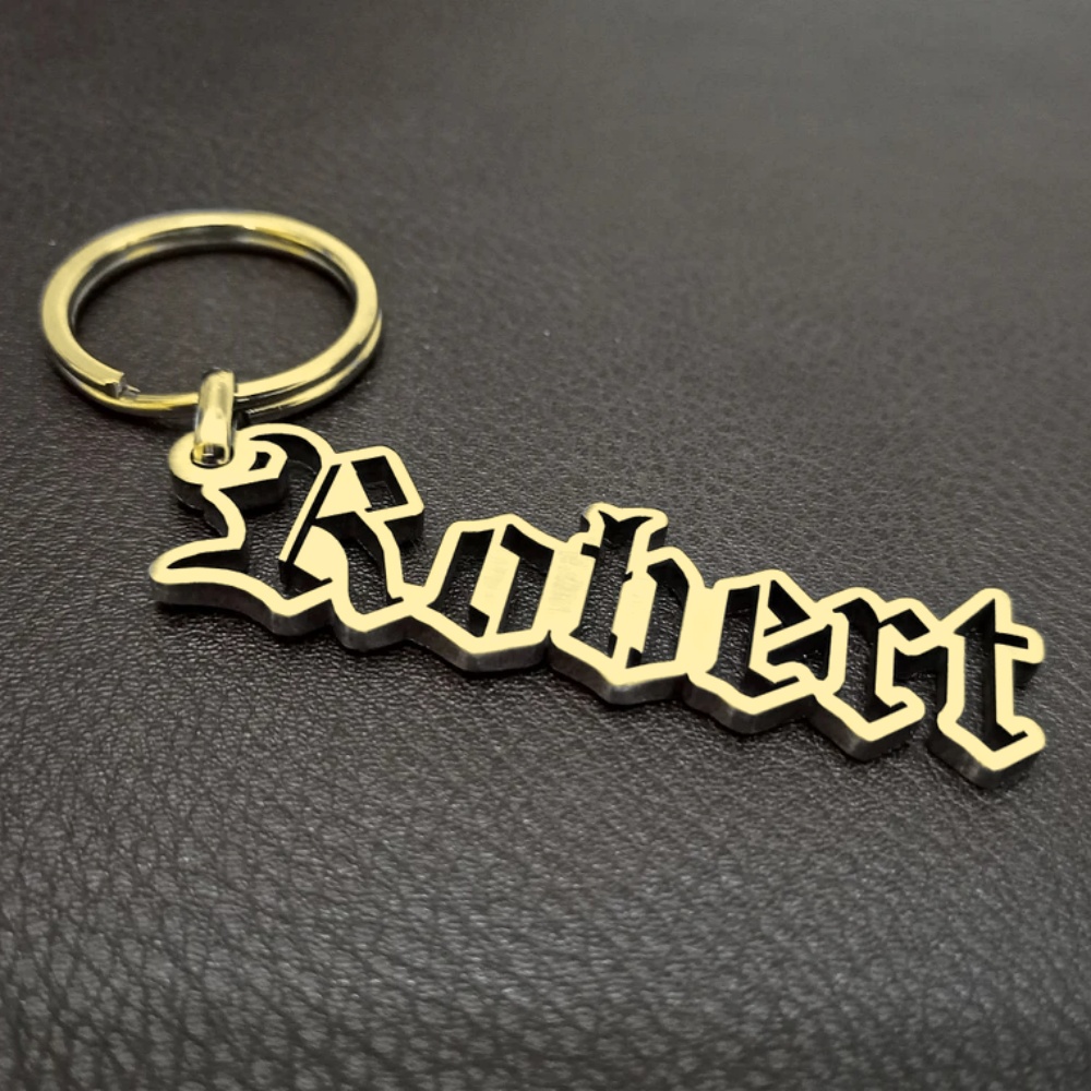 Vintage Fashion Names - Custom Old English Keychain Personalized Name