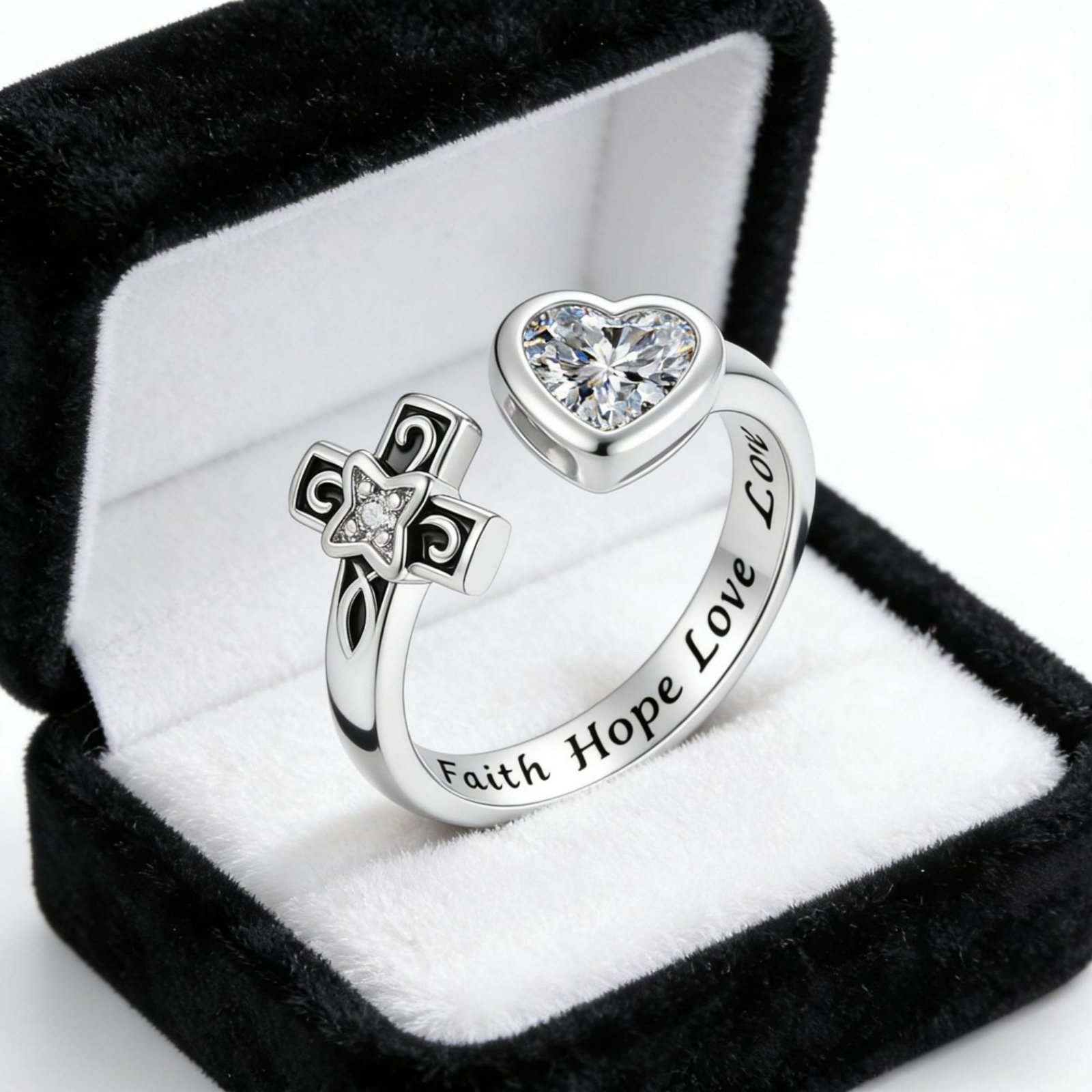 Vintage Fashion Meaning - Adjustable Cross Rings Meaningful Gift Cross