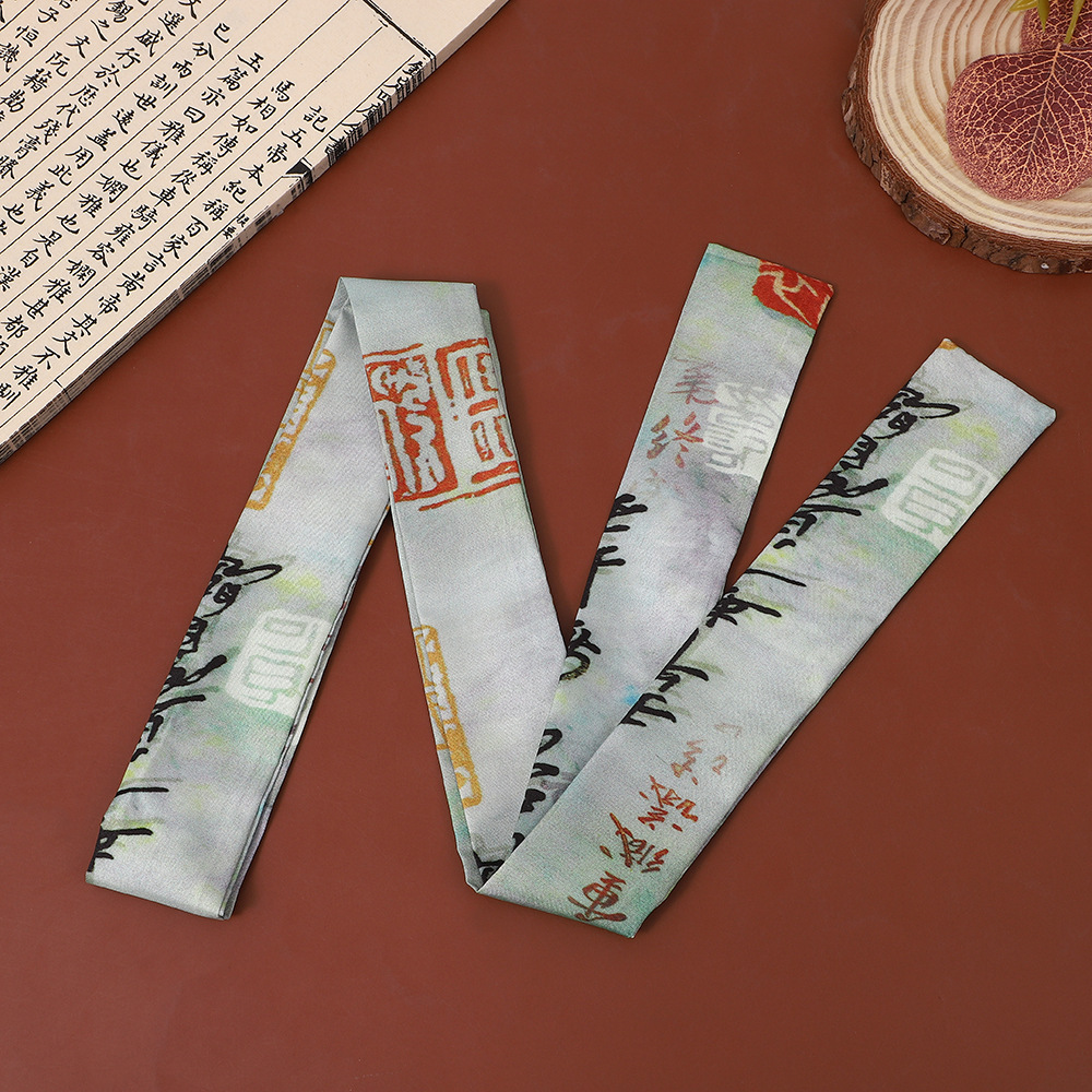 Vintage Fashion In Chinese - Classic Chinese-Style Long Printed Silk Scarf