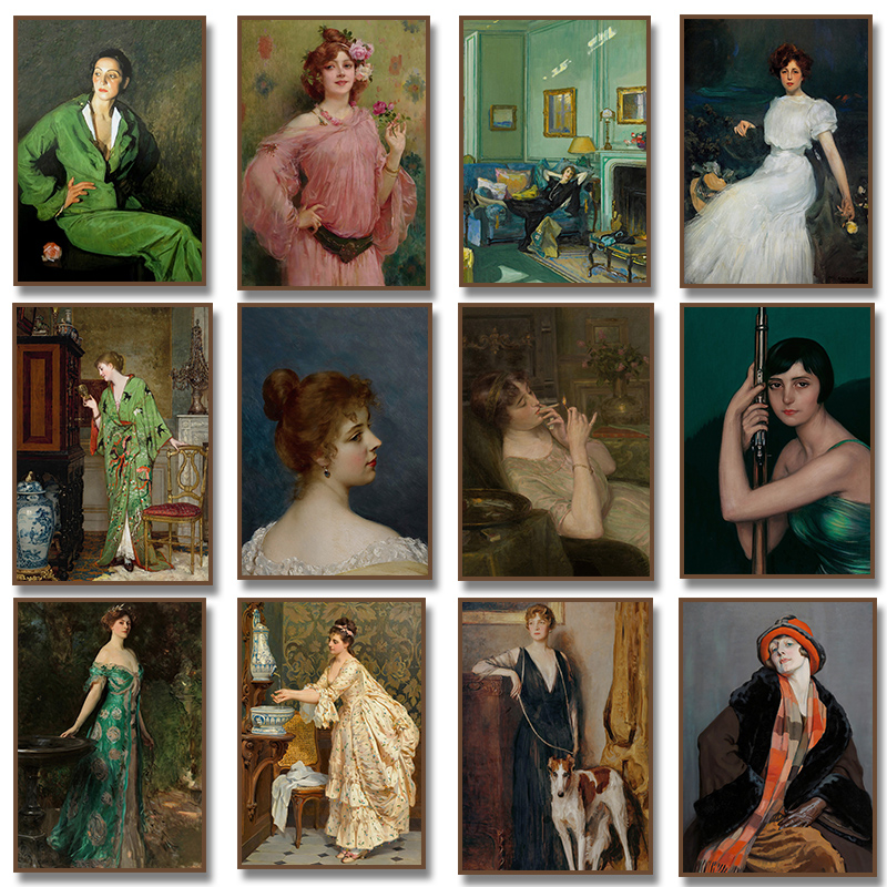Vintage Fashion Art - Renaissance Women Portrait Poster Vintage Victorian