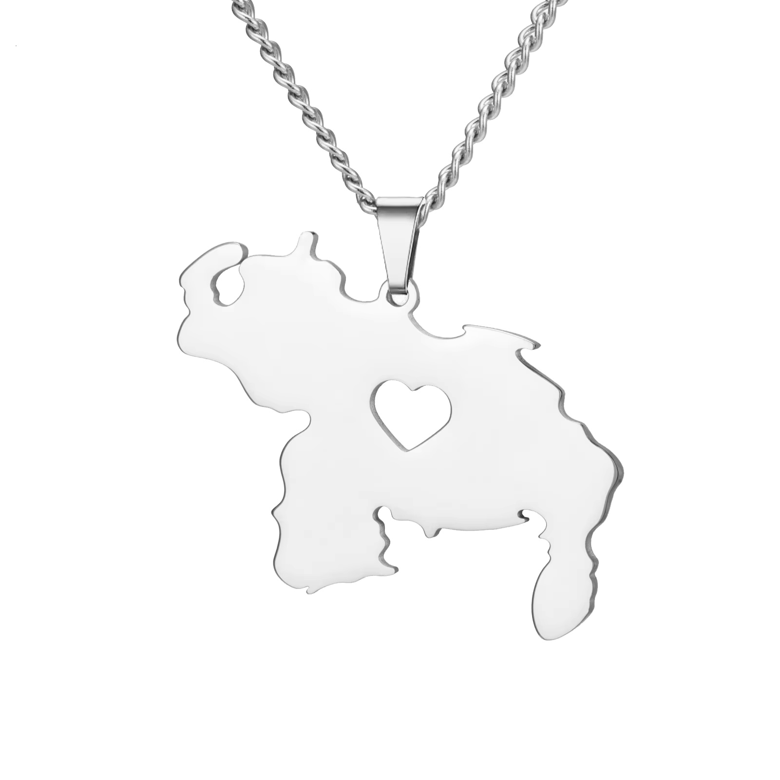 Vintage Fashion Meaning - LIKGREAT Venezuela Map Necklace for Women