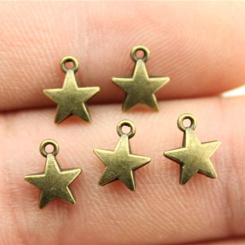 Vintage Urban Fashion - 40pcs 8.6x7.1mm 2 Colors Antique Silver