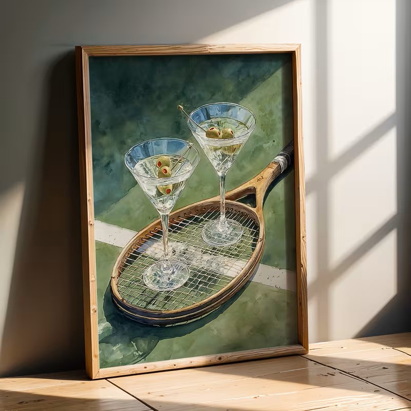 Vintage Fashion Art - Vintage Poster Featuring Tennis Club Theme
