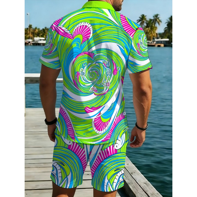 No Texture Swirl Print Men's S - огляд і ціна Printed Floral Shirt