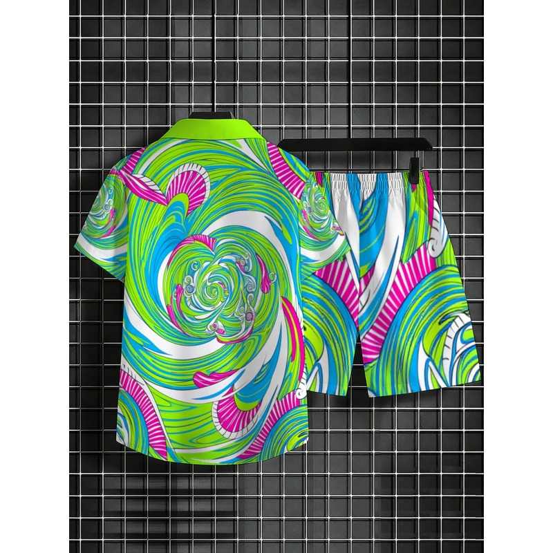 No Texture Swirl Print Men's S - огляд і ціна Printed Floral Shirt
