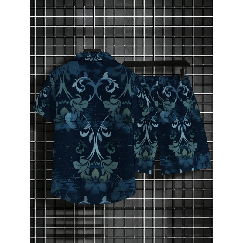 Navy Blue Floral Printed Men's - огляд і ціна Printed Floral Shirt