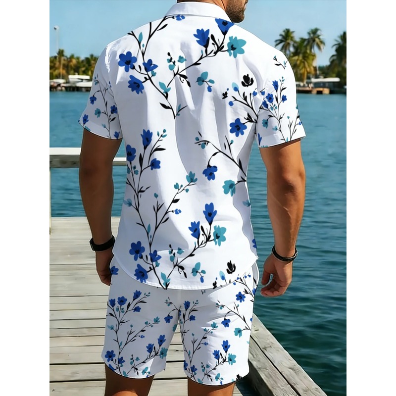 Men's Floral Print Short Sleev - огляд і ціна Printed Floral Shirt