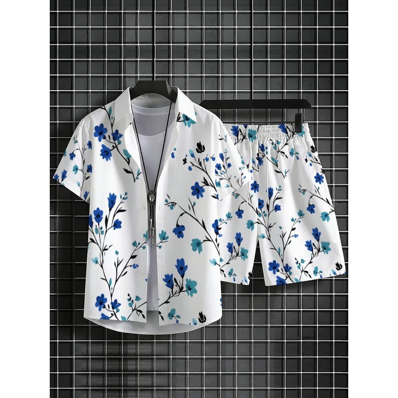 Men's Floral Print Short Sleev - огляд і ціна Printed Floral Shirt