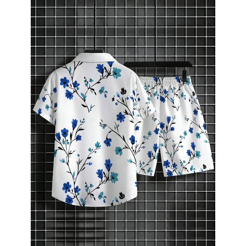 Men's Floral Print Short Sleev - огляд і ціна Printed Floral Shirt