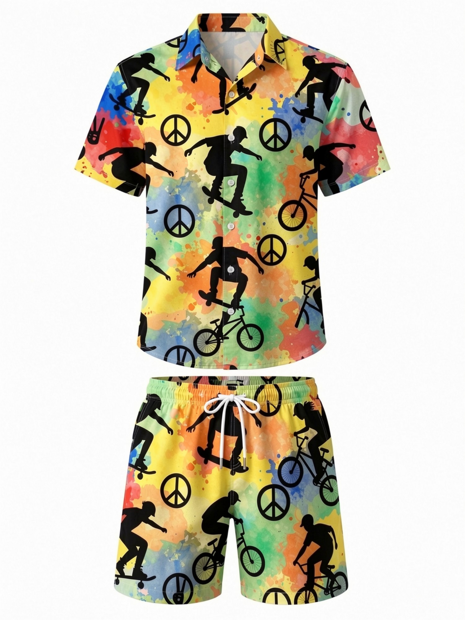 Mens Floral Short Sleeve Shirt - огляд і ціна Printed Floral Shirt