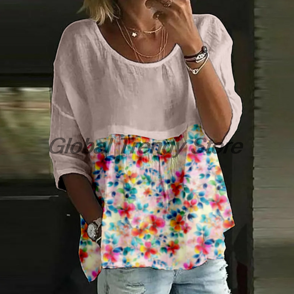 Women's Casual Floral Print 3/ - огляд і ціна Printed Floral Shirt