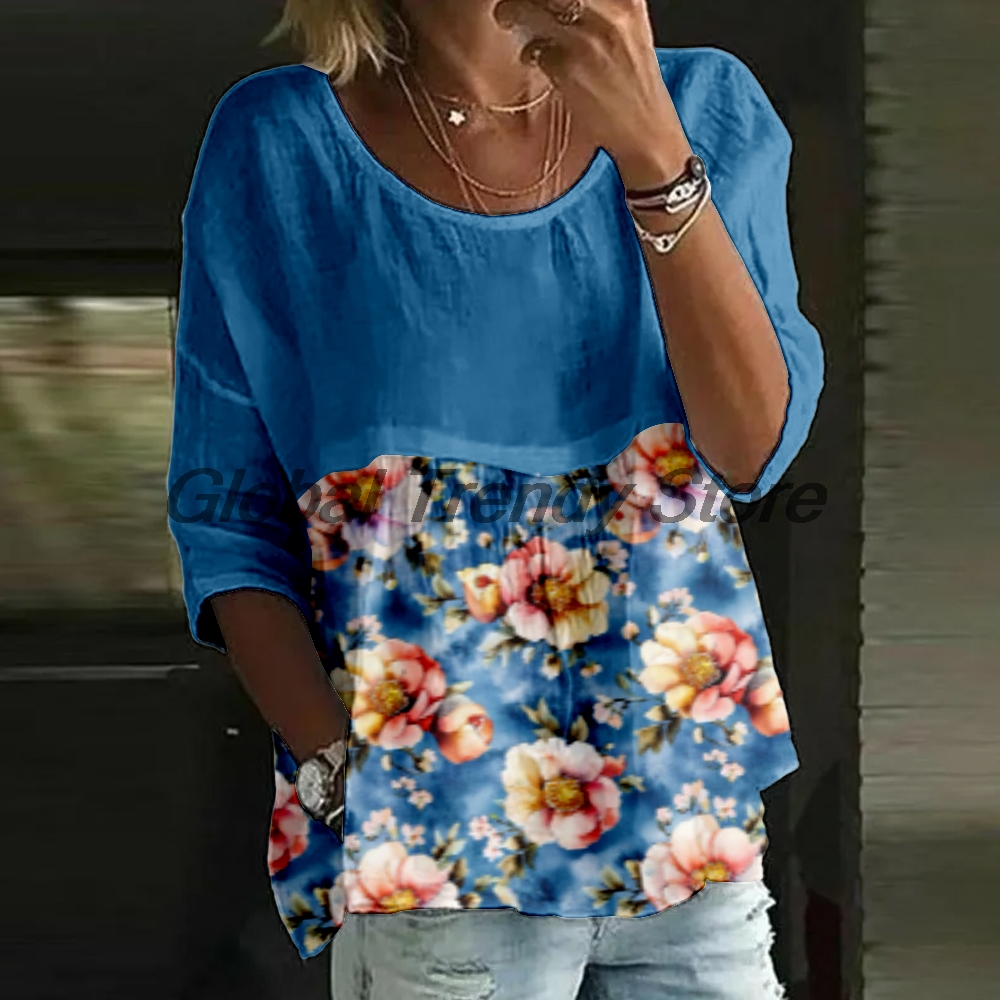 Women's Casual Floral Print 3/ - огляд і ціна Printed Floral Shirt