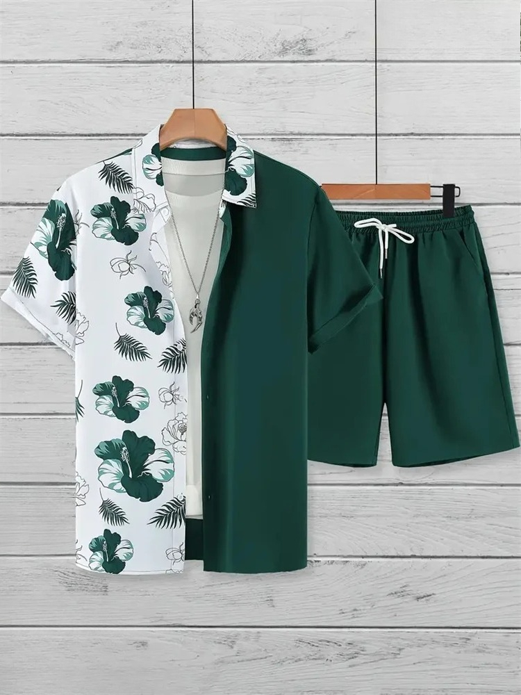 Men's Fashion Suit Collar 3D F - огляд і ціна Printed Floral Shirt