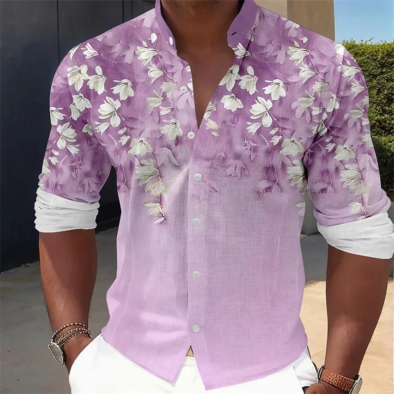 Men's Floral Print Long-Sleeve - огляд і ціна Printed Floral Shirt