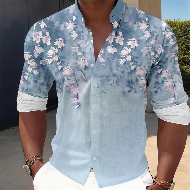 Men's Floral Print Long-Sleeve - огляд і ціна Printed Floral Shirt