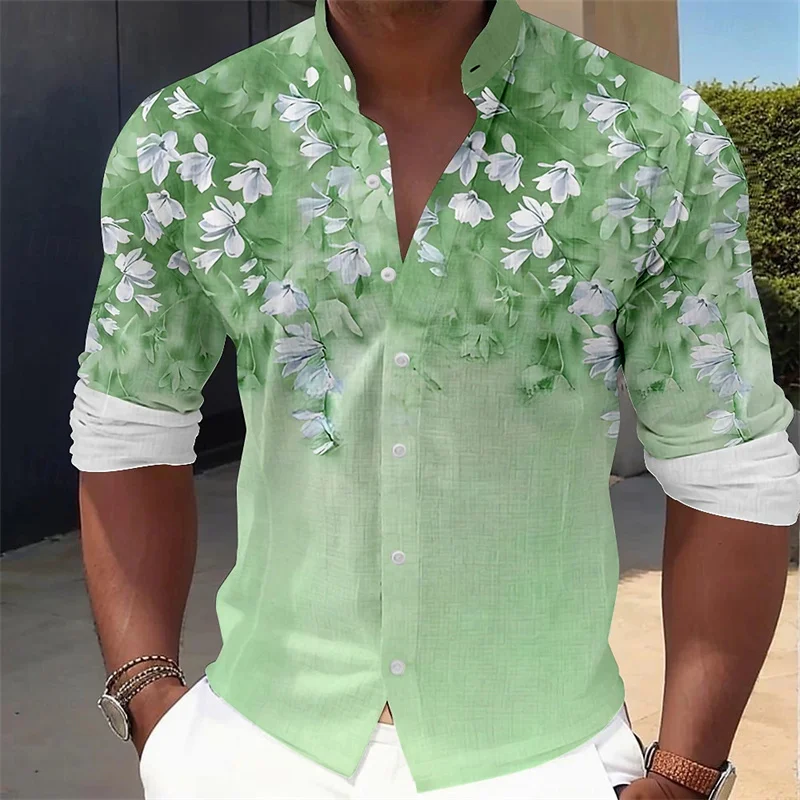 Men's Floral Print Long-Sleeve - огляд і ціна Printed Floral Shirt