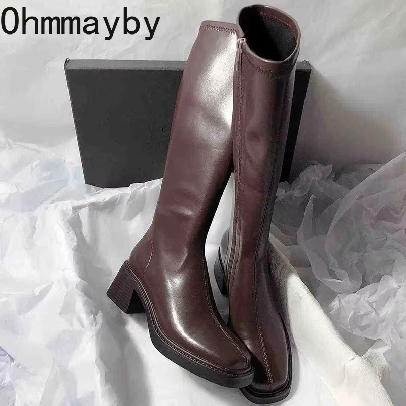 Vintage Thick Heel Women Knee  - огляд і ціна Vintage Fashion De