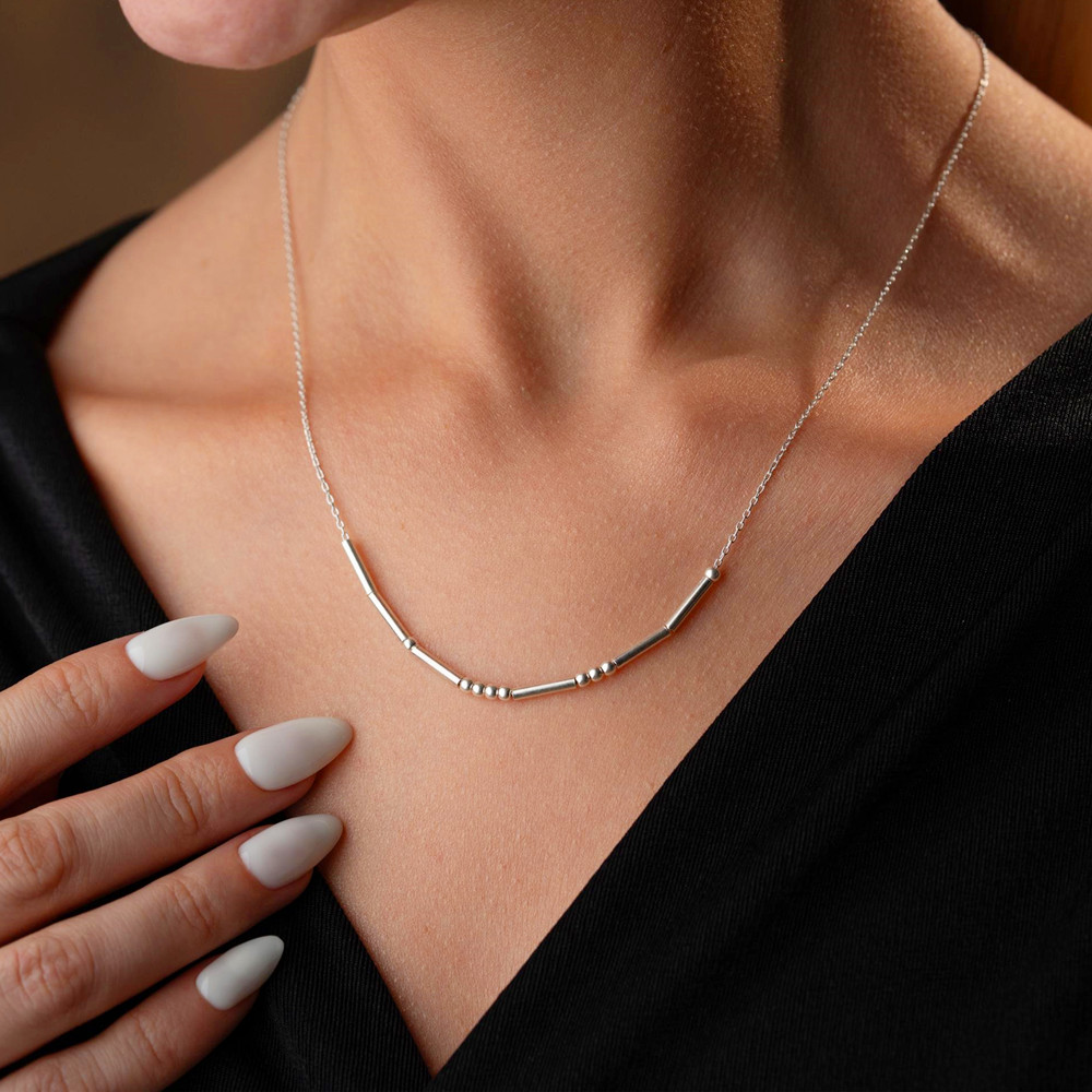 Personalized Morse Code Neckla - огляд і ціна Vintage Fashion Guild