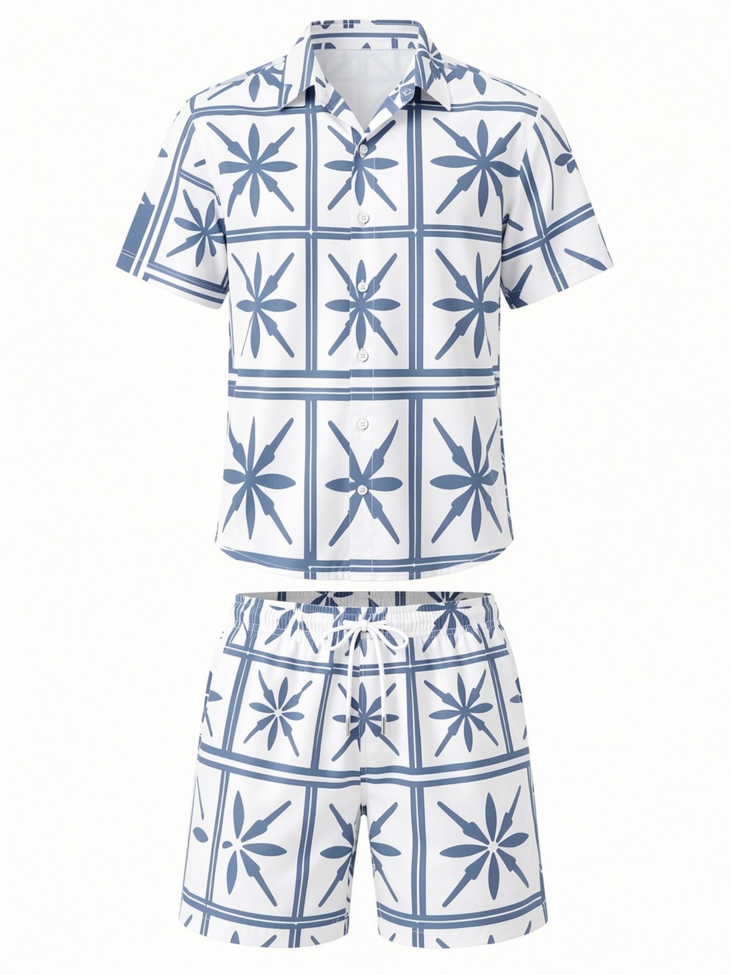 Mens Floral Short Sleeve Shirt - огляд і ціна Printed Floral Shirt