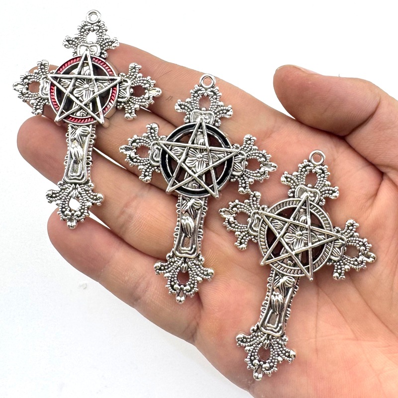 2pcs 30x15mm Gothic Big Cross  - огляд і ціна Vintage Urban Fashion