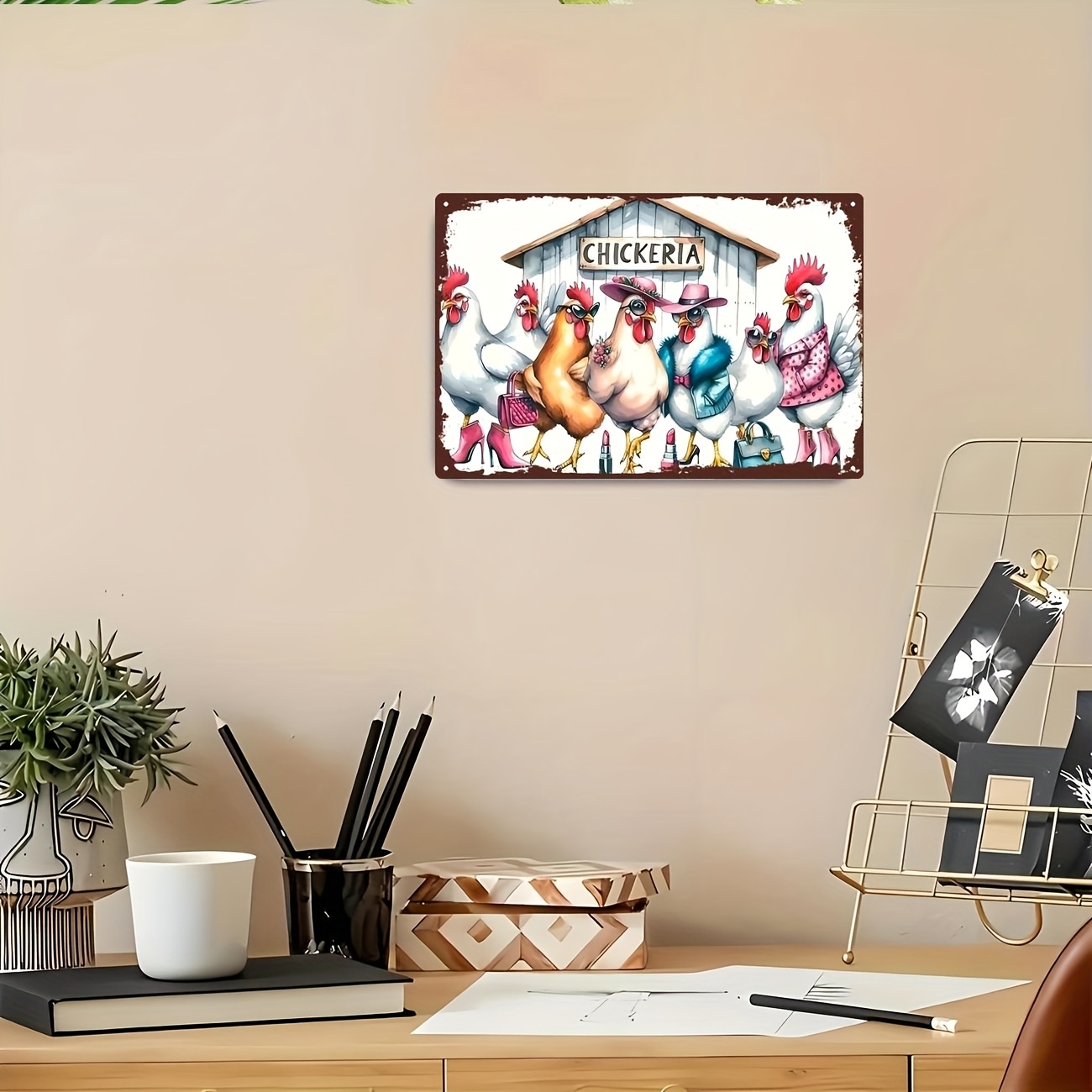 1pc Vintage Iron Metal Wall Ar - огляд і ціна Vintage Fashion Art