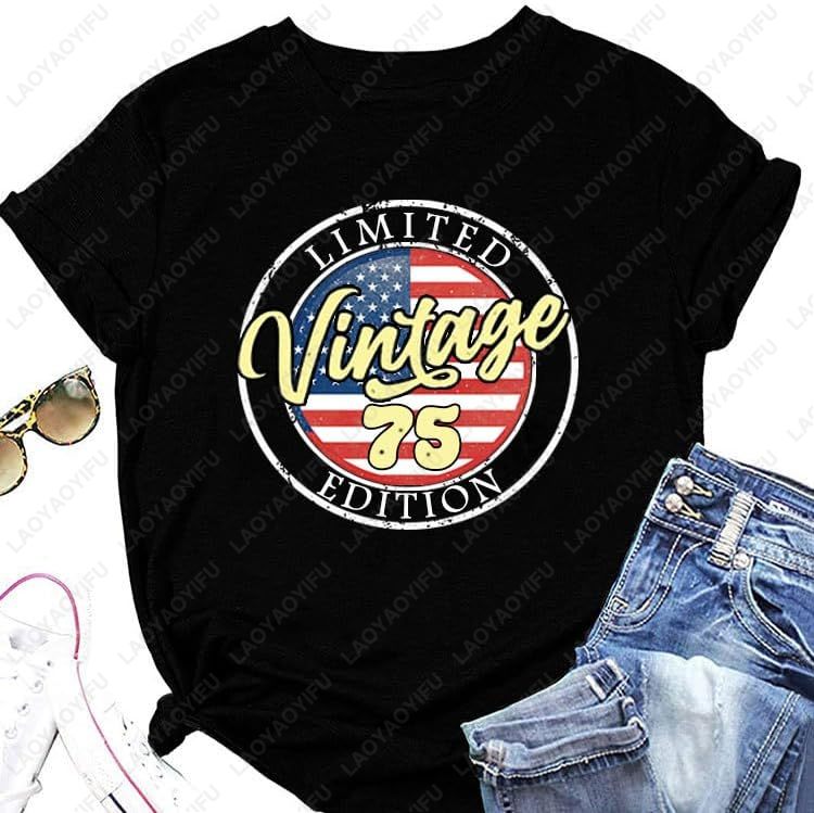 Vintage 1975 T-Shirts for Wome - огляд і ціна Vintage Fashion Meaning