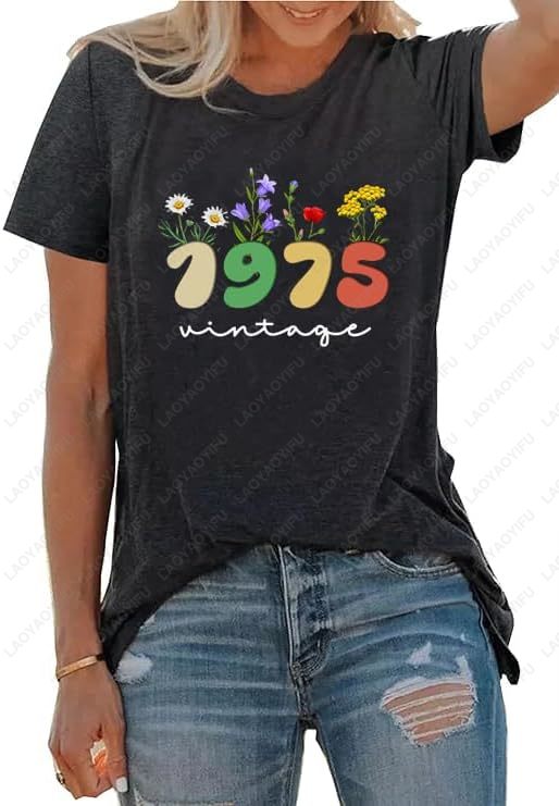 Vintage 1975 T-Shirts for Wome - огляд і ціна Vintage Fashion Meaning