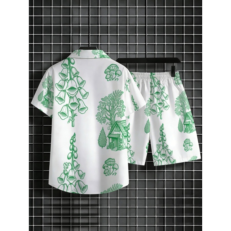 Men's Lightweight Polyester Be - огляд і ціна Printed Floral Shirt