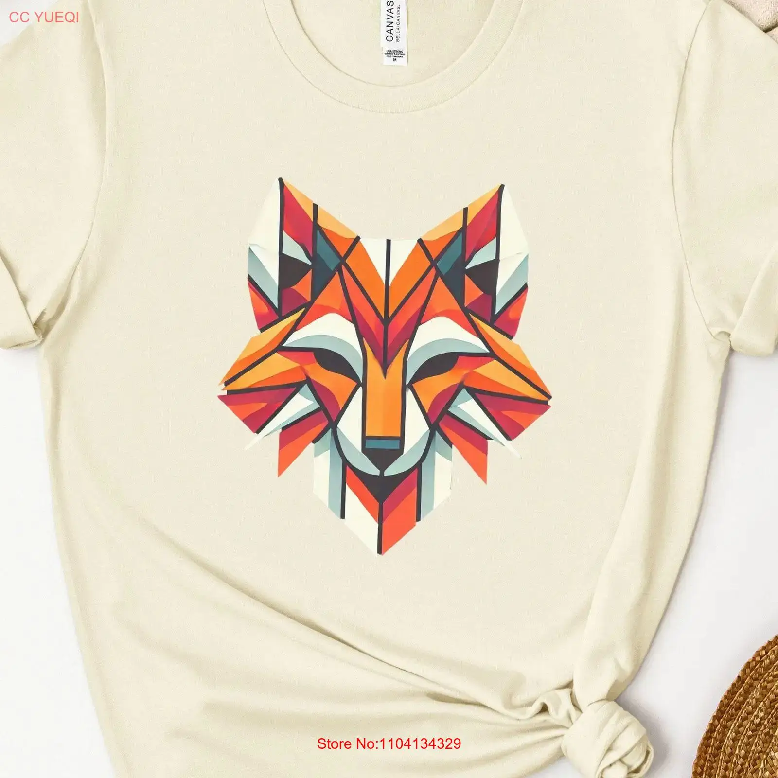 Geometric Unique Art Fox T Shi - огляд і ціна Vintage Fashion Art