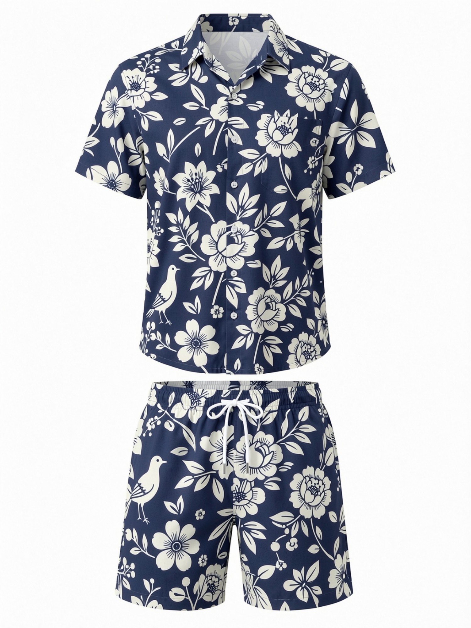 Mens Floral Short Sleeve Shirt - огляд і ціна Printed Floral Shirt