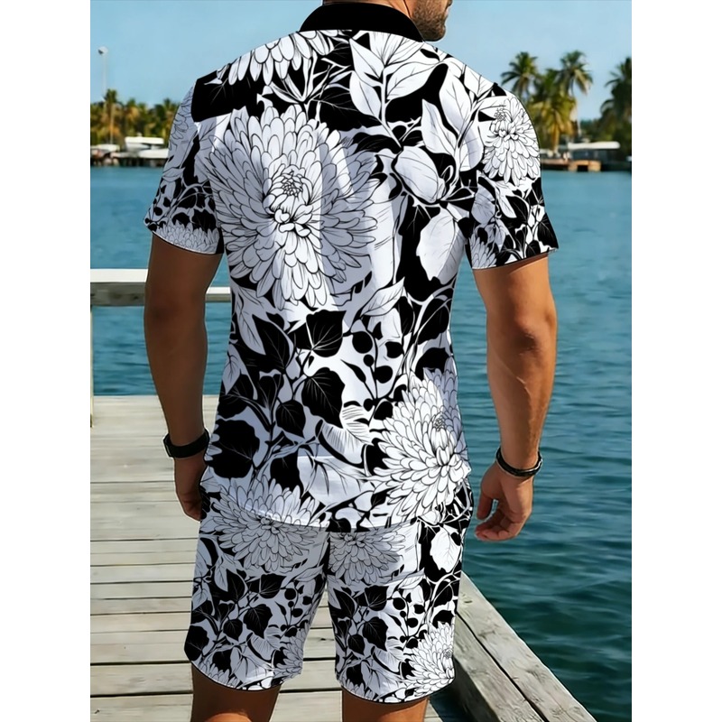 Men's Floral Print Short Sleev - огляд і ціна Printed Floral Shirt