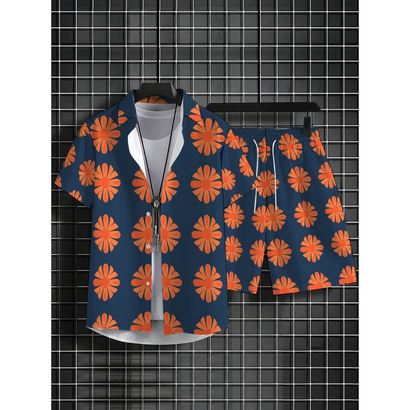 men's short sleeve shirt and s - огляд і ціна Printed Floral Shirt