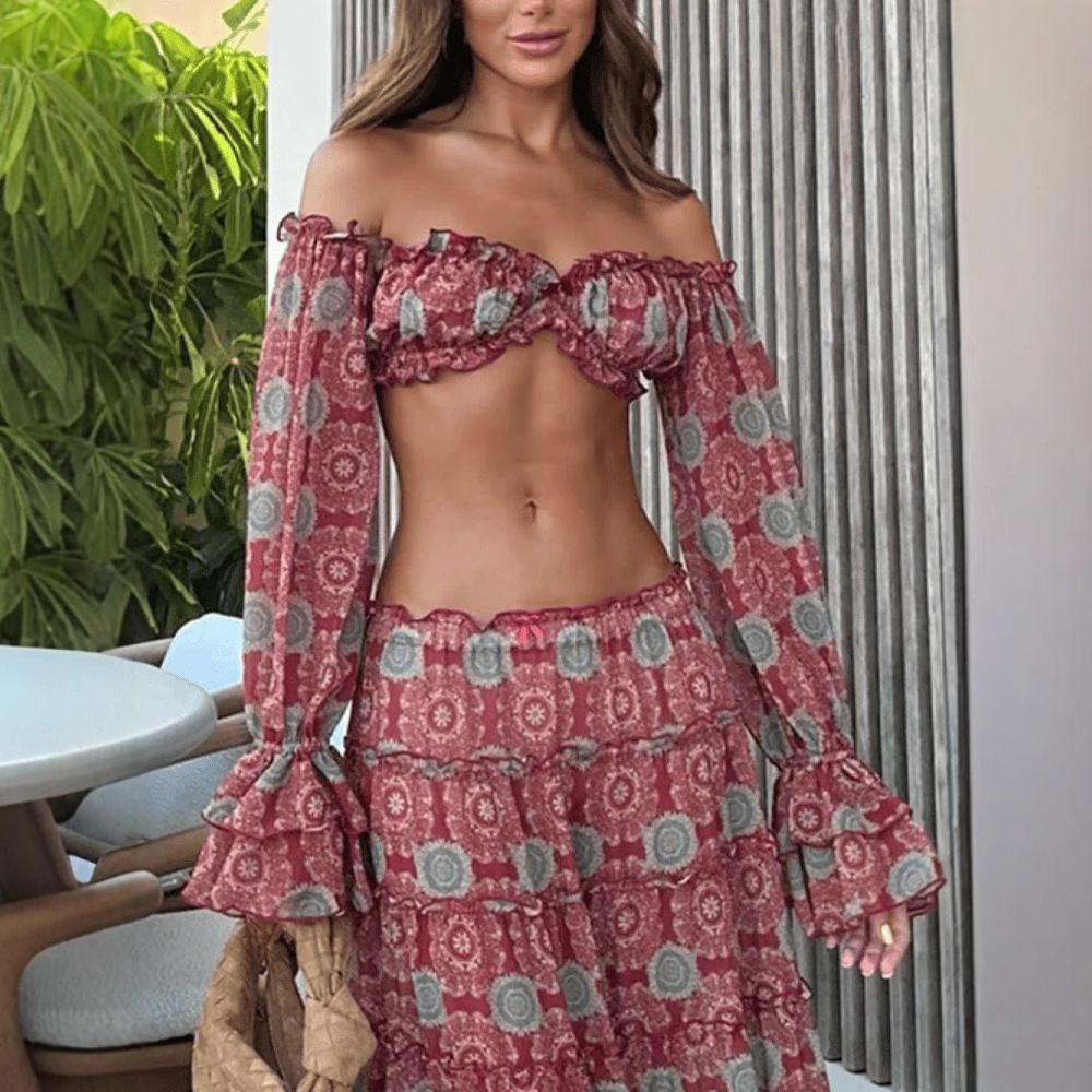 Vintage Print Skirt Two Piece  - огляд і ціна Vintage Fashion Ai
