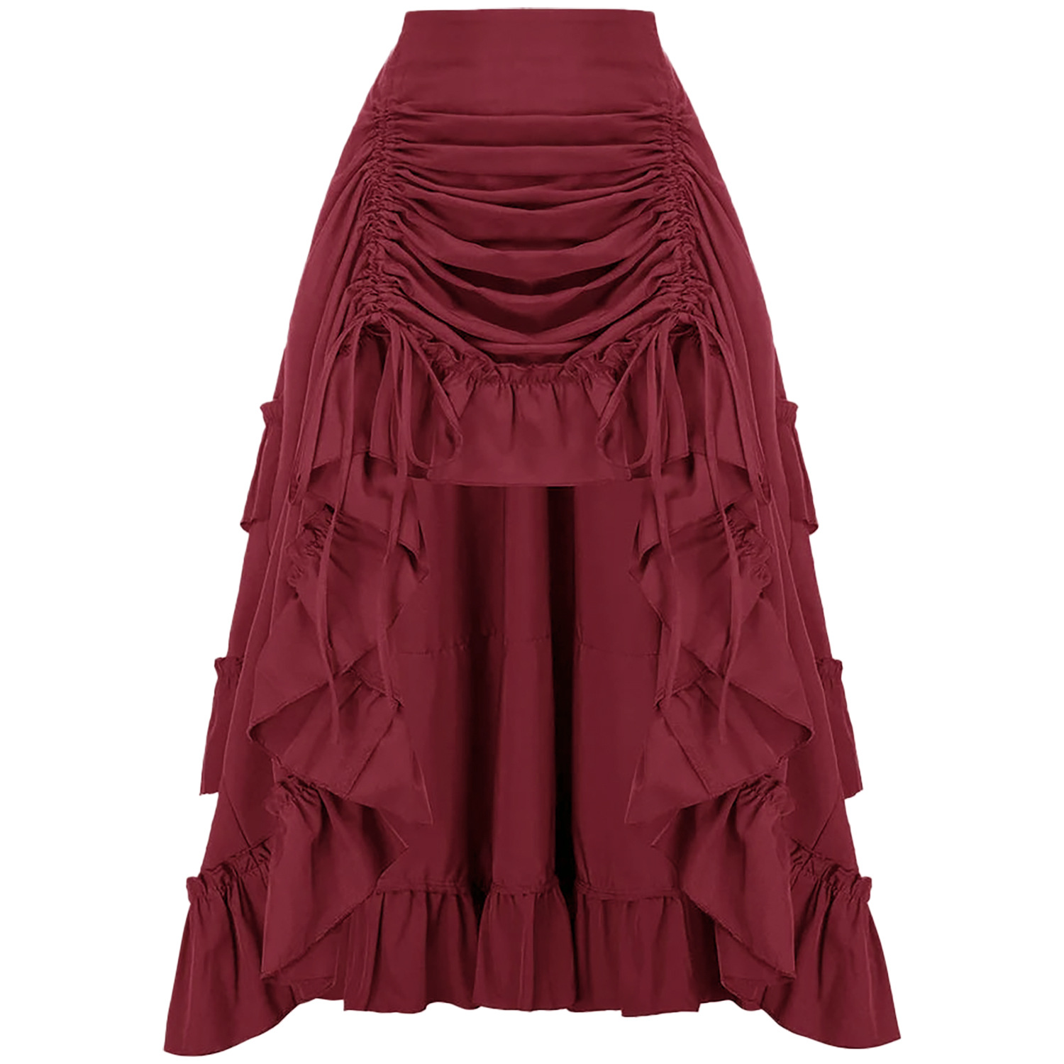 Ruffled High Waisted Long Vict - огляд і ціна Vintage Fashion Ai