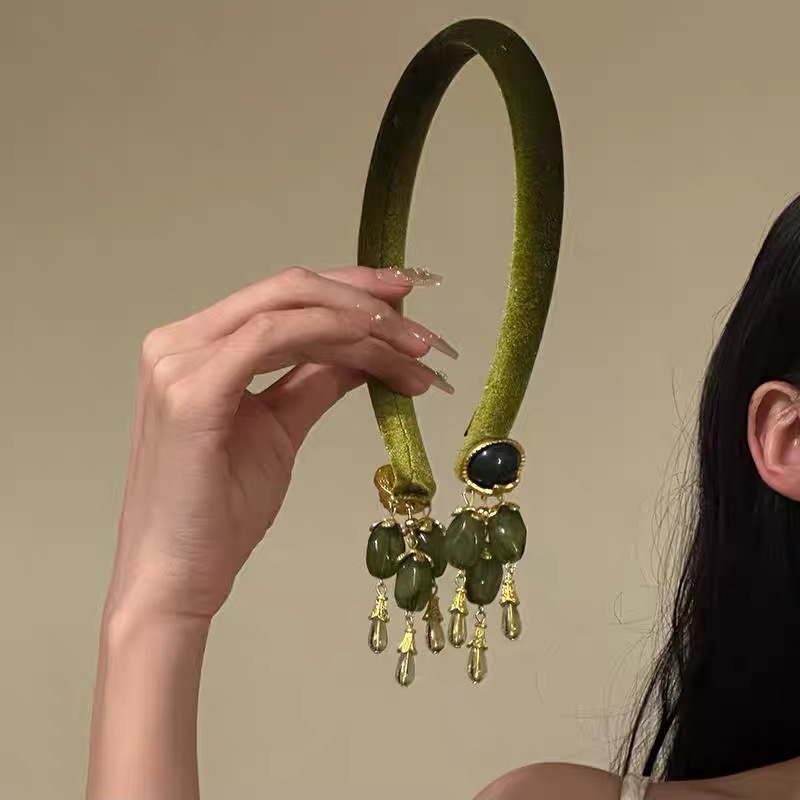 Vintage Fringe Headband Olive  - огляд і ціна Vintage Fashion In Chinese