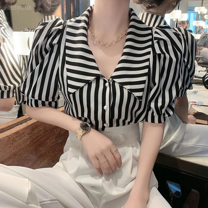 Fashion Striped Blusas Women S - огляд і ціна Vintage Fashion De