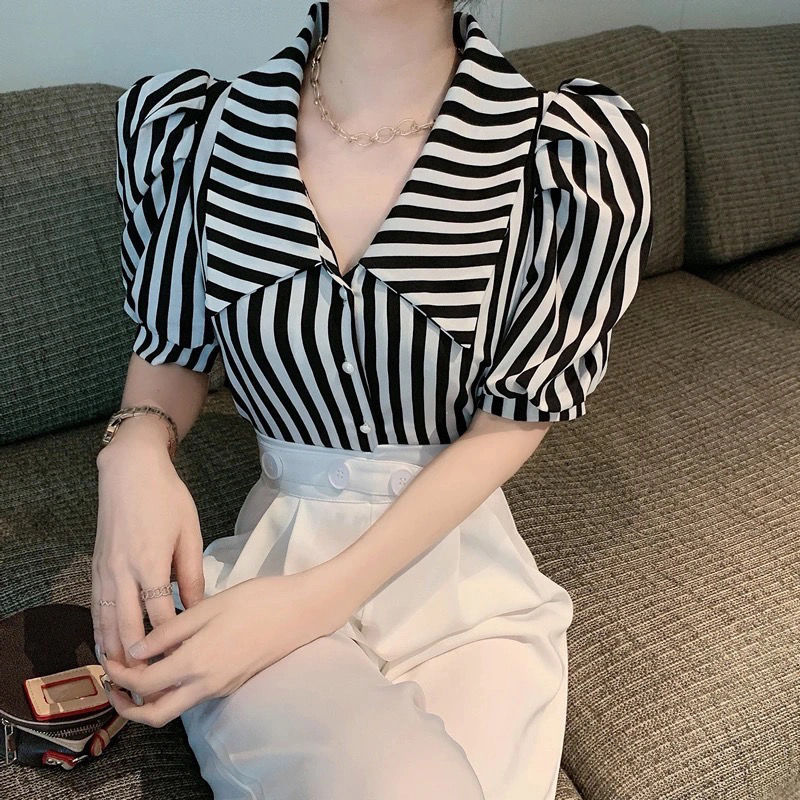 Fashion Striped Blusas Women S - огляд і ціна Vintage Fashion De