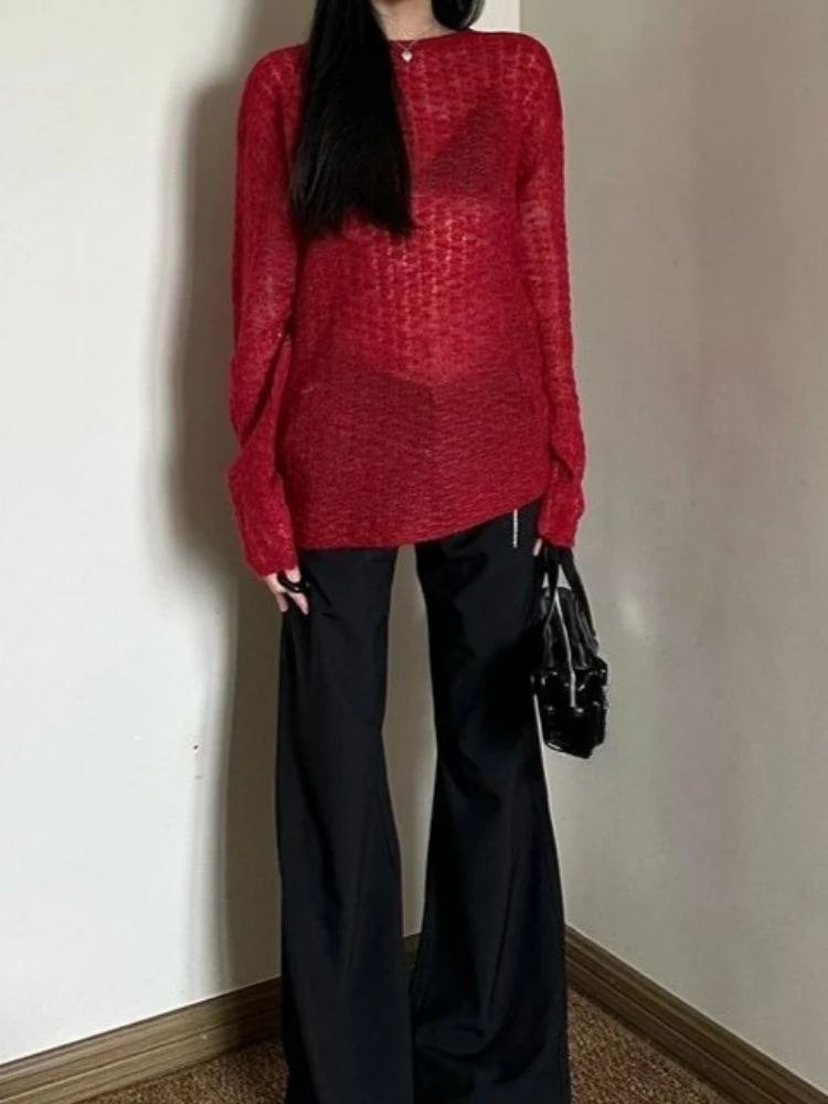 Y2K See-Through Knitted Women' - огляд і ціна Vintage Y2K